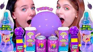 ASMR Full Video Purple Candy Party One Color Food Mukbang Challenge 보라 챌린지