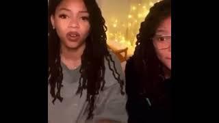 chloe x halle saying wow | stan twitter meme