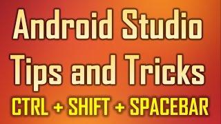 Android Studio Tips and Tricks 14 - Ctrl + Shift + Space  for Typecasting to clsses