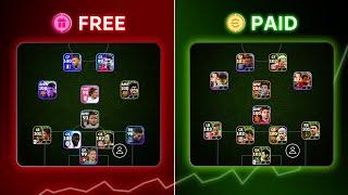 FREE Squad vs PAID Squad Comparison in eFootball 2024 | Is eFootball Really Pay to Win ?