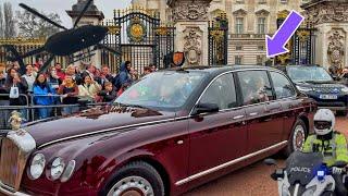 KING & QUEEN’S SWIFT ‘ARRIVAL AND EXIT’ AT BUCKINGHAM PALACE - UNDERCOVER VEHICLE SPOTTED