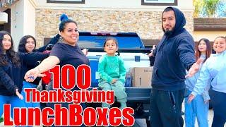 Making 100!! Thanksgiving Lunch Boxes For The Homeless