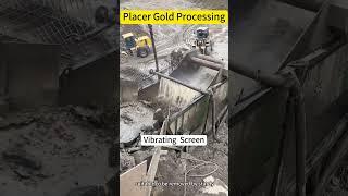 Placer Gold Processing Line with vibrating Screen and Sluice Box#goldprocessing #gold #placergold