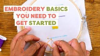 4 Embroidery Stitches for Beginners | Embroidery 101