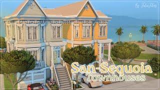 Таунхаусы в Сан-Секвойе│Строительство│San-Sequoia Townhouses│SpeedBuild│NO CC [The Sims 4]