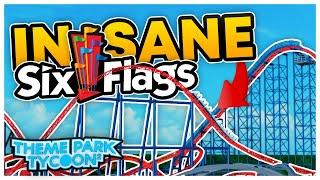 INSANE Six Flags MEGA PARK In Theme Park Tycoon 2!