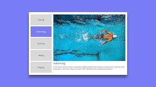 How To Create Vertical Tab using HTML And CSS | Change Post Cards by Click Side Navbar Tabs