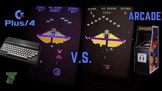 Phoenix: Commodore Plus/4  vs. Original Arcade (Mame) | real Commodore Hardware