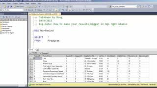 Big Data: How to make your results grid bigger in SQL Mgmt Studio