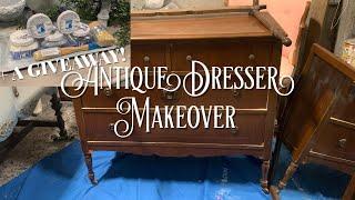 Antique Dresser Makeover + Closed Giveaway | Free Flip | Elegant Upgrades