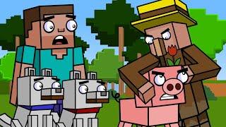 Wolf Taming & Porkchop Pignapped!! | Block Squad (Minecraft Animation)