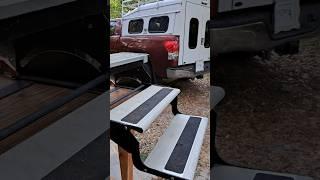 DIY OLD MAN STEPS off the back of the truck #outdoors #camping #recreation