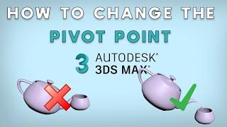 How to change the pivot point on an object in 3DS Max 2023 #tutorial #lesson #3dsmax #3d #2023