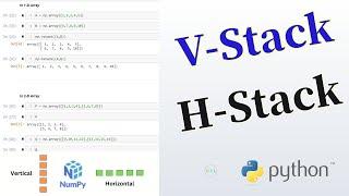 Python Numpy Tutorial - 14 ... Vstack and Hstack