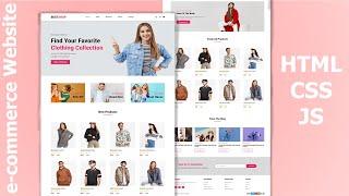 How To Make Ecommerce Website Using HTML & CSS Step By Step | Responsive E-Commerce Website