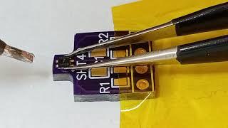 How to solder SHT40 (and SHT41, SHT45, SHT20). Package DFN4.