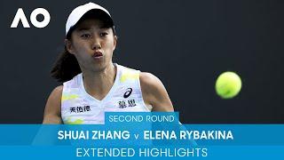 Shuai Zhang v Elena Rybakina Extended Highlights (2R) | Australian Open 2022