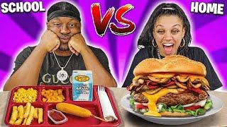 SCHOOL VS HOME FOOD CHALLENGE