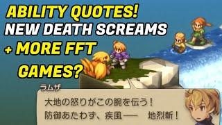 Final Fantasy Tactics The Ivalice Chronicles Ability Quotes, New Sounds, and FFT News!