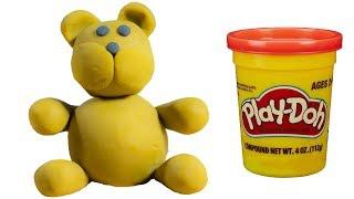 Play-Doh Brown Bear - How to make a cute Play-Doh bear step-by-step