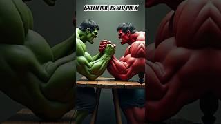 "Epic Green Hulk vs Red Hulk Arm Wrestling Showdown! #HulkVsHulk #EpicShowdown #ArmWrestling