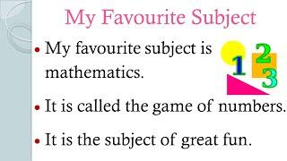 Essay on My Favourite Subject|20 Lines on My Favourite subject#essay#easytolearnandwrite #maths#math