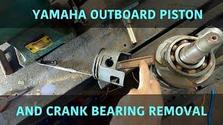 Outboard crankshaft bearing removal (Yamaha E40X)