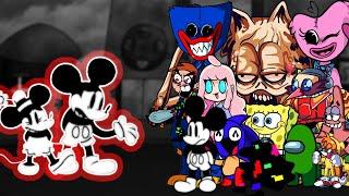 FNF Aware(Vs. Suicide Mouse)But Different Characters Sing ItEveryone Mickey Mouse(Cognitive Crisis)