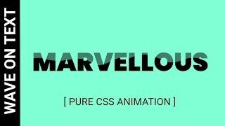 Wave Animation on Text using css | Water wave css animation effects