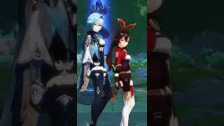 【4K / Genshin Impact MMD】Eula  Amber/Chocolate Cream /#shorts /#genshinimpact /