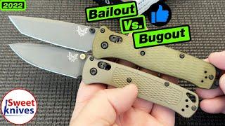 Benchmade Bailout vs Bugout Knife - M4 vs S30V by Sweetknives