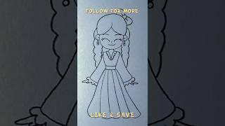 How to draw a cute girl  drawing #trending #art #youtubeshorts #shorts