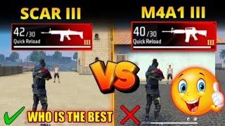 SCAR 3 Clips Vs M4A1 3 Clips  SCAR III VS M4A1 III  Who Is The Best  New Scar Gun Challenge 