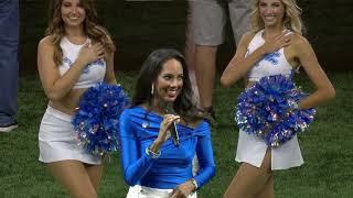 Jordan Carson sings the National Anthem.