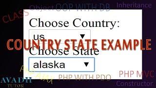 country state example with php ajax | simple country state example | dropdown example with ajax php