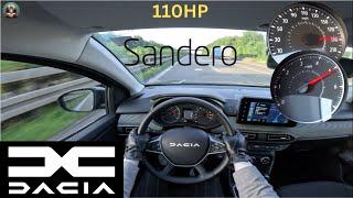 Dacia Sandero TCe 110 || 110HP || TOP SPEED on german Autobahn