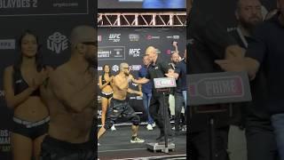 Mokaev tries to fight Kape during ceremonial weigh-in #shorts