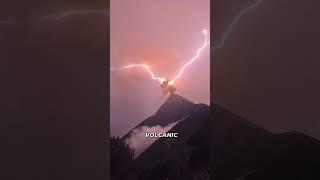Nature’s Electric Volcano Show. #nature #volcano #funfacts  #shorts