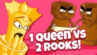 Which Is Better: 1 Queen or 2 Rooks? | ChessKid