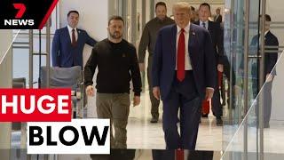 Donald Trump suspends American military assistance to Ukraine | 7NEWS