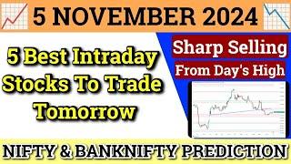 Daily Best Intraday Stocks | 5 November 2024 | Stocks to buy tomorrow | Detailed Analysis