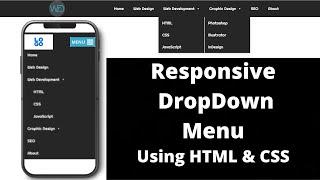 How To Make Responsive DropDown Menu Using HTML & CSS  With Source Code