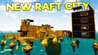 NEW RAFT CITY! TOWING GIANT BARGES FOR MONEY + LEVIATHANS INCOMING! - Landless Early Access Gameplay