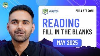 PTE Reading Fill in the Blanks | PTE Core | Real Exam Questions May 2025 |  Language Academy