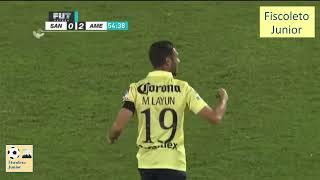 Santos 1-4 América | Jornada 10 Apertura 2014 Liga MX | Miguel Layún anota 4 goles.