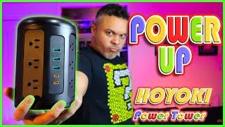 Best Power Strip for Desk | Hoyoki Power Tower Hub with USB-C Charging