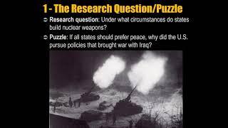 003 Causes of War Lecture 1 Positivist Social Scientific Methodology