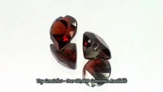 Matching Pair Deep Red Almandine Garnet Hearts: Gemselect