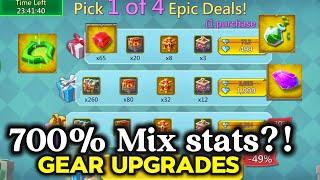 700% Mix stats? Jewels chests opening. Upgrading Rally Trap War Gear. Lords Mobile