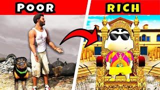 Franklin Become POOR and Shinchan Become TRILLIONAIRE in GTA 5 | SHINCHAN and CHOP